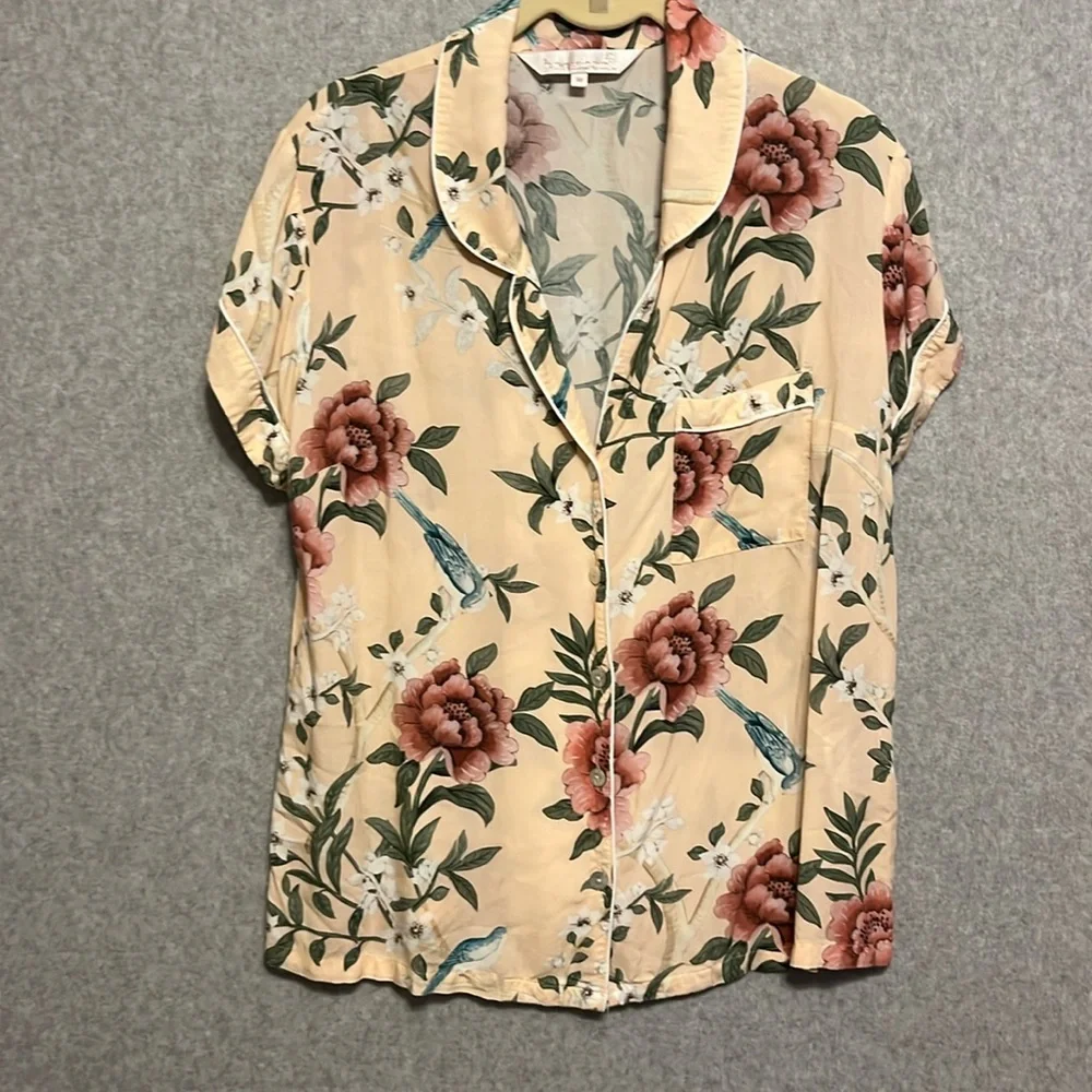 Homebodii Natice Short PJ Set Blush Floral short sleeve M